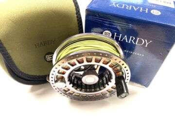 Hardy Ultralite 12000 SDS large arbor fly reel with pouch and case