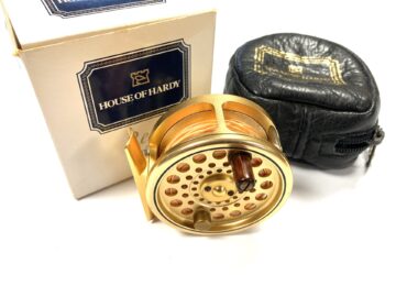 Hardy Gold Sovereign #3/4/5 trout fly reel with padded case # 762 Limited edition