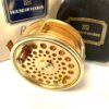 Hardy Gold Sovereign #8/9 trout fly reel with Hardy reel pouch Plus Hardy line Ltd Ed #832