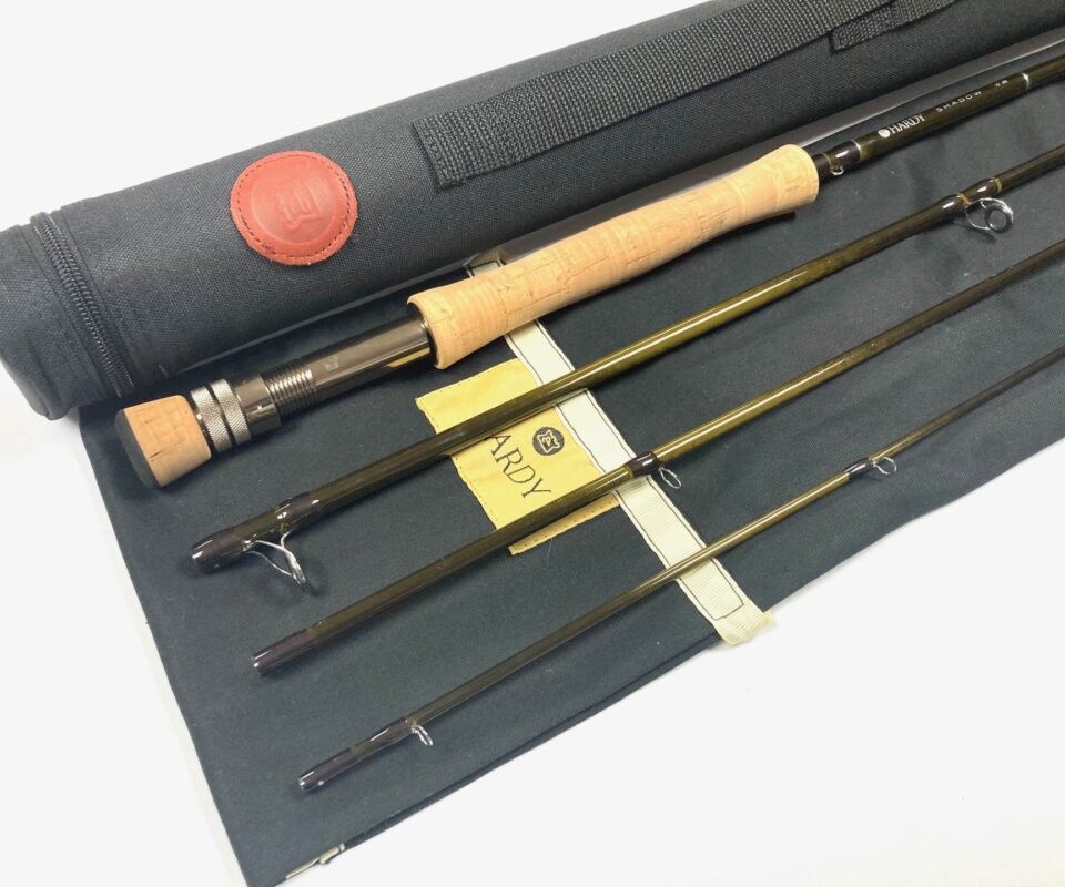 Hardy Shadow 10′ Four Piece Carbon Trout Fly Rod #8 With Bag And Tube