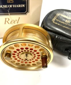 Hardy Gold Sovereign 7/8 reel # 961 with Hardy black woolen pouch
