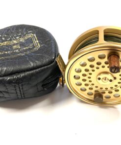 Hardy Gold Sovereign #8/9 trout fly reel with Hardy reel pouch Ltd Ed #036