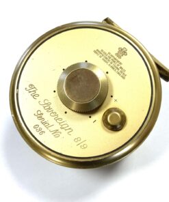 Alternative view of Hardy Gold Sovereign #8/9 trout fly reel with Hardy reel pouch Ltd Ed #036
