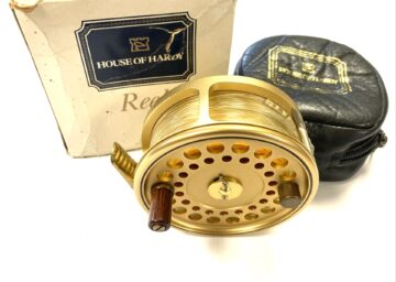 Hardy Gold Sovereign #9/10 trout fly reel with Hardy reel pouch Ltd Ed #809
