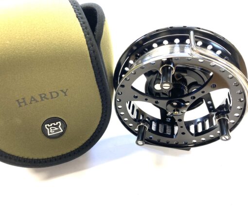Maker: Hardy Bros Model: MLA Gold Limited edition 375 Approximate year of manufacture: 2000 Condition: brand new with spare spool cases and boxes Material: Alloy Length/ diameter: 3.75 Country of manufacture: See listing Ideal use: Fly fishing Item stock location: Stoke TT opinion: This reel has come from the Belfast collection of 101 Hardy rods and reels( see last image) . A Hardy MLA Gold Limited Edition fly reel No 232 new with papers, neoprene case and outer box. It comes with a spare spool, drawstring bag, and outer box. A limited edition of only 250 reels per size worldwide. Machined from bar stock aluminium with a deep anodised champagne finish making this reel suited to both fresh and saltwater fishing