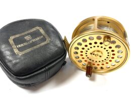 Hardy Gold Sovereign 11/12 Limited Edition #551 salmon fly reel with Hardy pouch