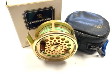 Hardy Gold Sovereign #5/6/7 trout fly reel with padded case