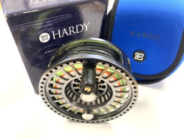 Hardy Fortuna X4 salmon fly reel with case and Hardy line superb