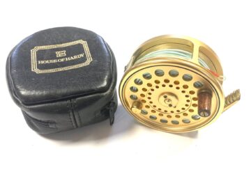 Hardy Gold Sovereign #9/10 trout fly reel with Hardy reel pouch Ltd Ed #750