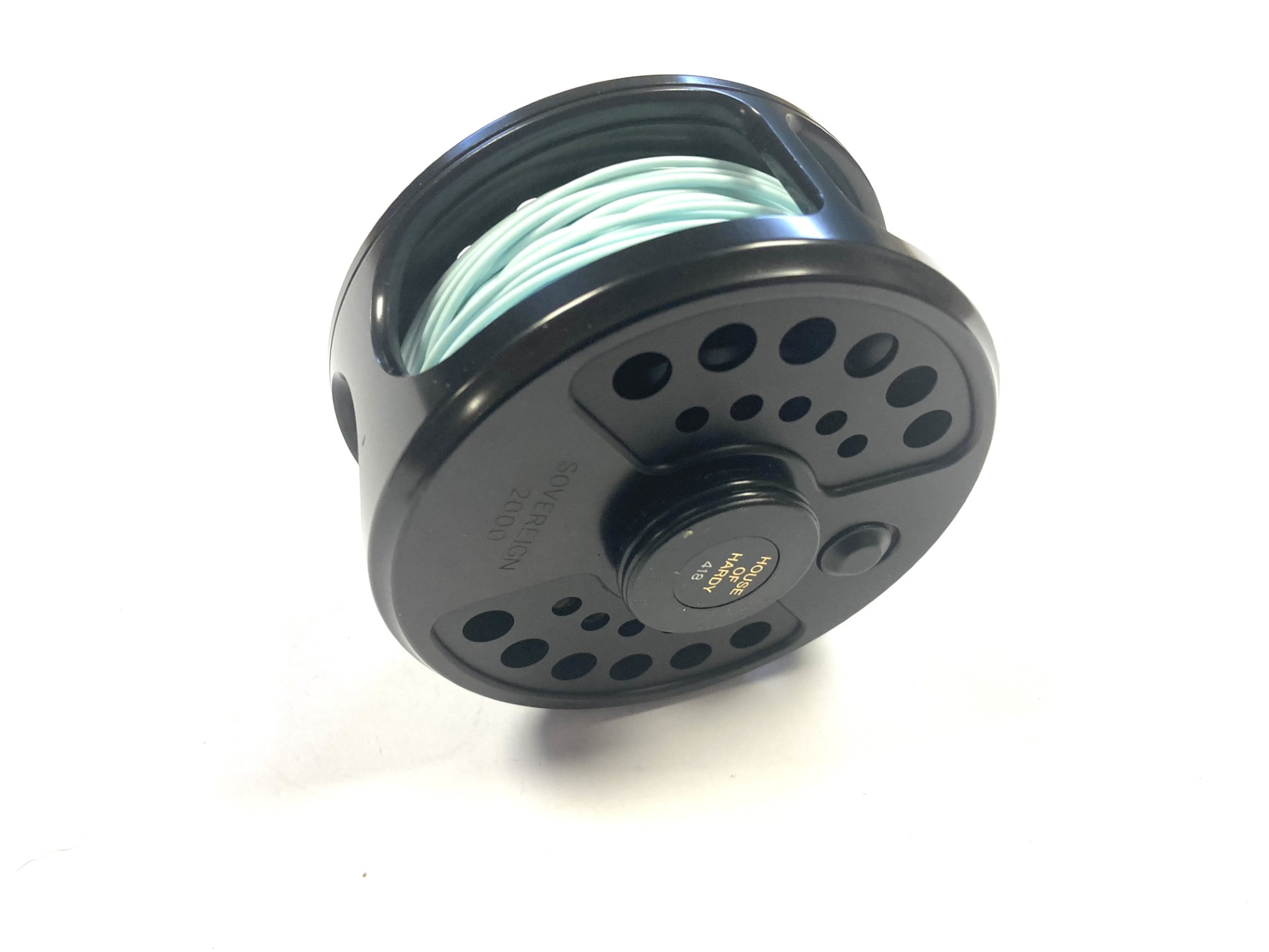 Hardy Sovereign # 9/10/11 2000 black Salmon fly reel No 418 with