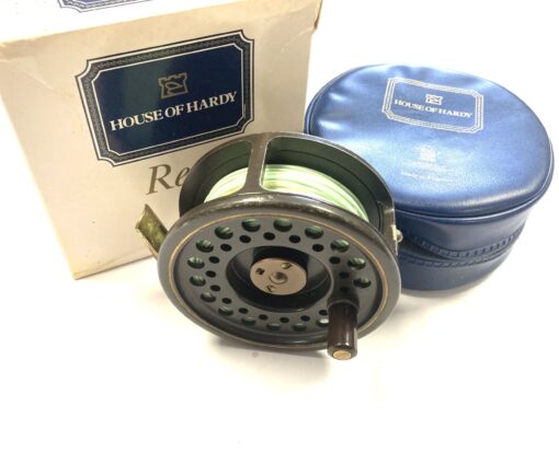 Hardy Golden Prince 8/9 salmon fly reel with Hardy reel zip case and box