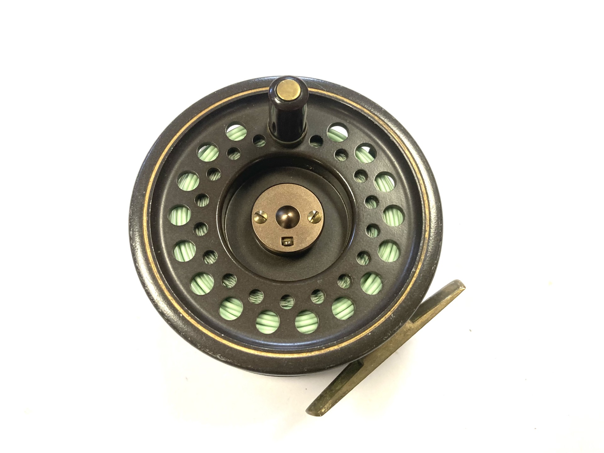 Hardy Golden Prince 8/9 salmon fly reel with Hardy reel zip case