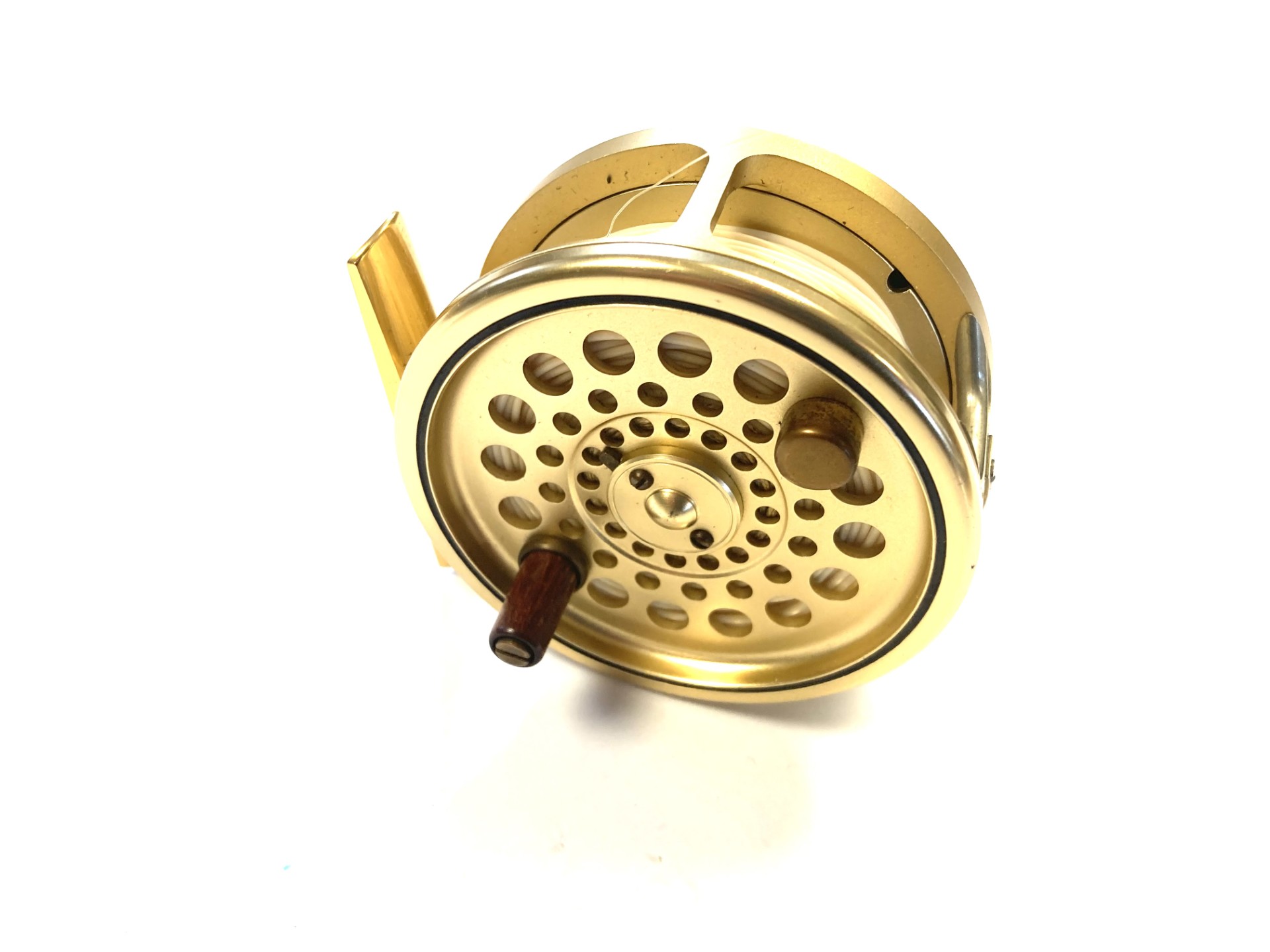 Hardy Gold Sovereign #5/6/7 trout fly reel with padded case and