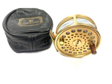 Hardy Gold Sovereign #9/10 trout fly reel with Hardy reel pouch Ltd Ed #322