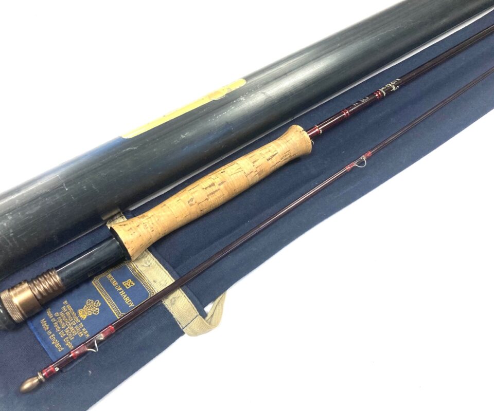 Hardy Graphite DeLuxe 9′ 2 Piece Carbon Trout Fly Rod #6/7 With Bag And Hardy Tube