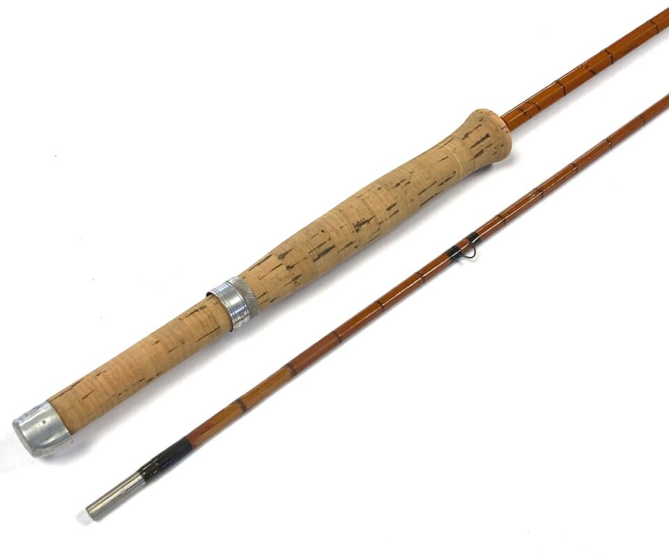 Alternative view of Hardy JJH Triumph 2 Piece 8′ 9″ Split Cane Trout Fly Rod With Bag c1950 Super condition