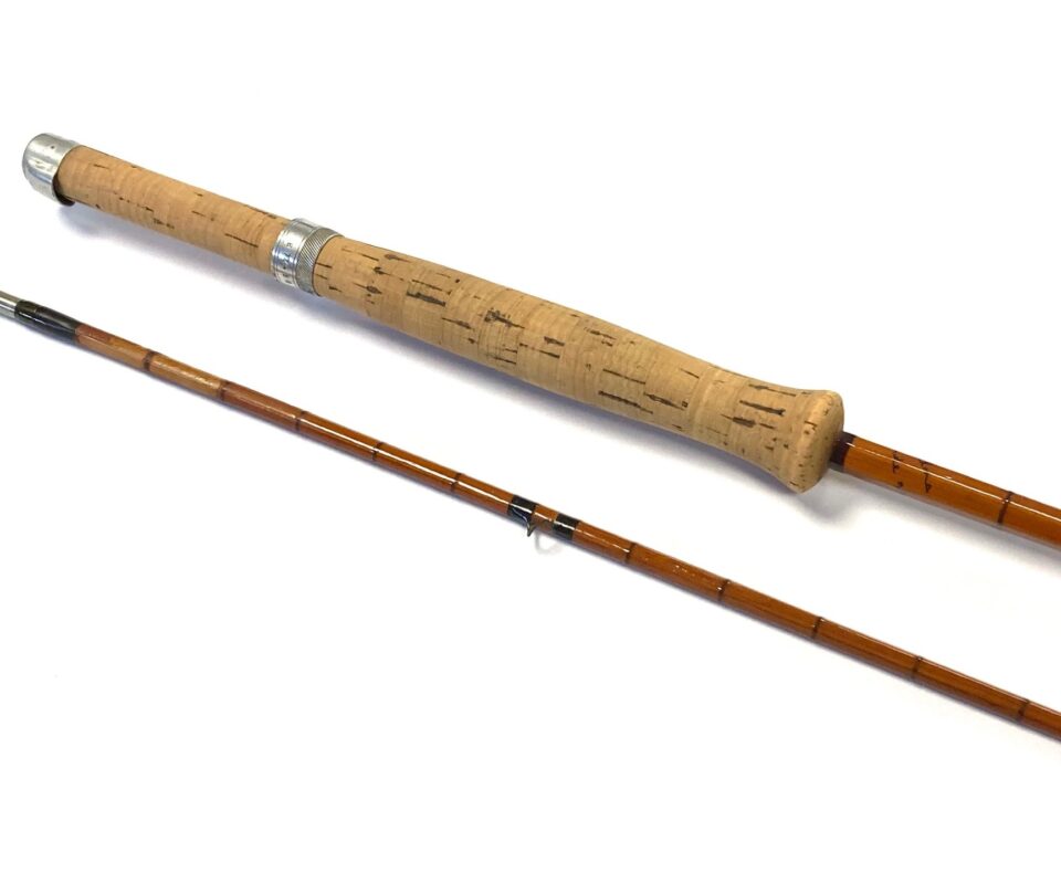 Hardy JJH Triumph 2 Piece 8′ 9″ Split Cane Trout Fly Rod With Bag c1950 Super condition