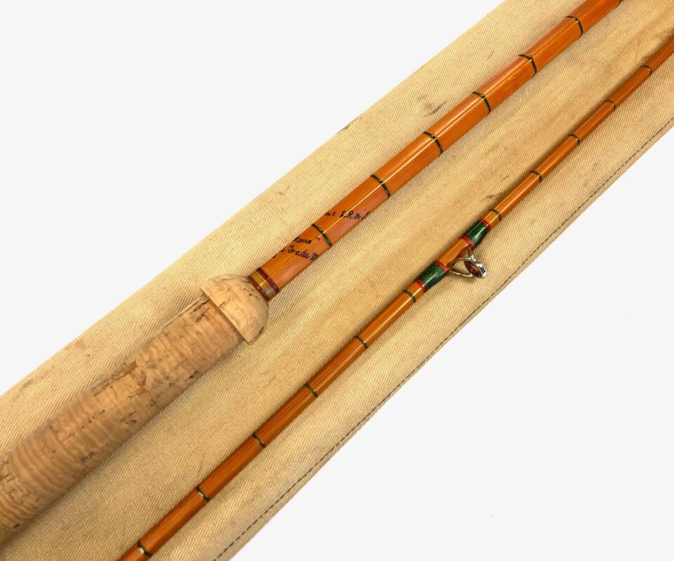 Hardy LRH No 1 Spinning 8′ 6″ cane two piece rod with bag great condition