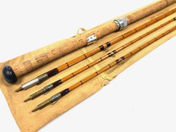 C Farlow & Co Coronation 12′ Three Piece Plus Spare Tip Cane Salmon Fly Rod With Bag
