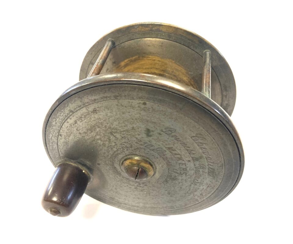 Chevalier Bowness & Bowness Makers 230 Strand London 4.25" Brass Salmon Reel