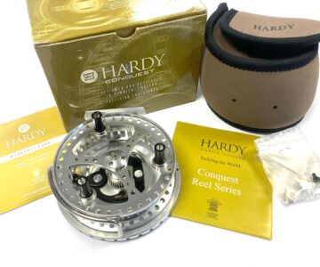 Hardy Conquest 4″ Centrepin Trotting Reel With Hardy Reel Pouch Box Tools
