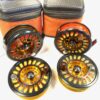 Pair Of Shimano Biocraft XTR LA78 Fly Reels With Spare Spools, Line and Cases