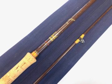 Hardy Bros 2 Piece 10′ Fibalite Spinning No 1 Vintage Rod With Blue Rod Bag