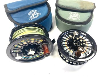 Abel USA Super 12W Saltwater Fly Reel Black Finish With Spare Spool & Case