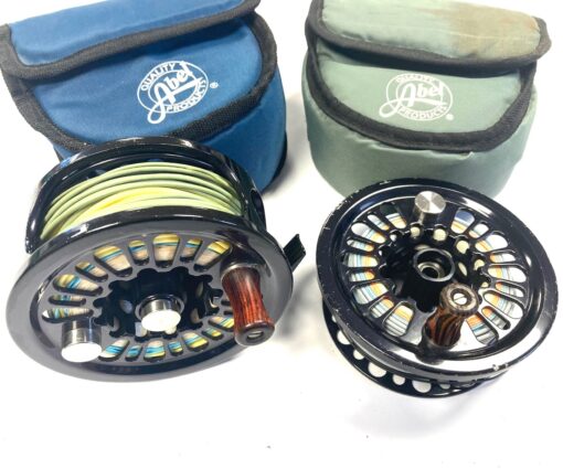 Abel USA Super 12W Saltwater Fly Reel Black Finish With Spare Spool & Case