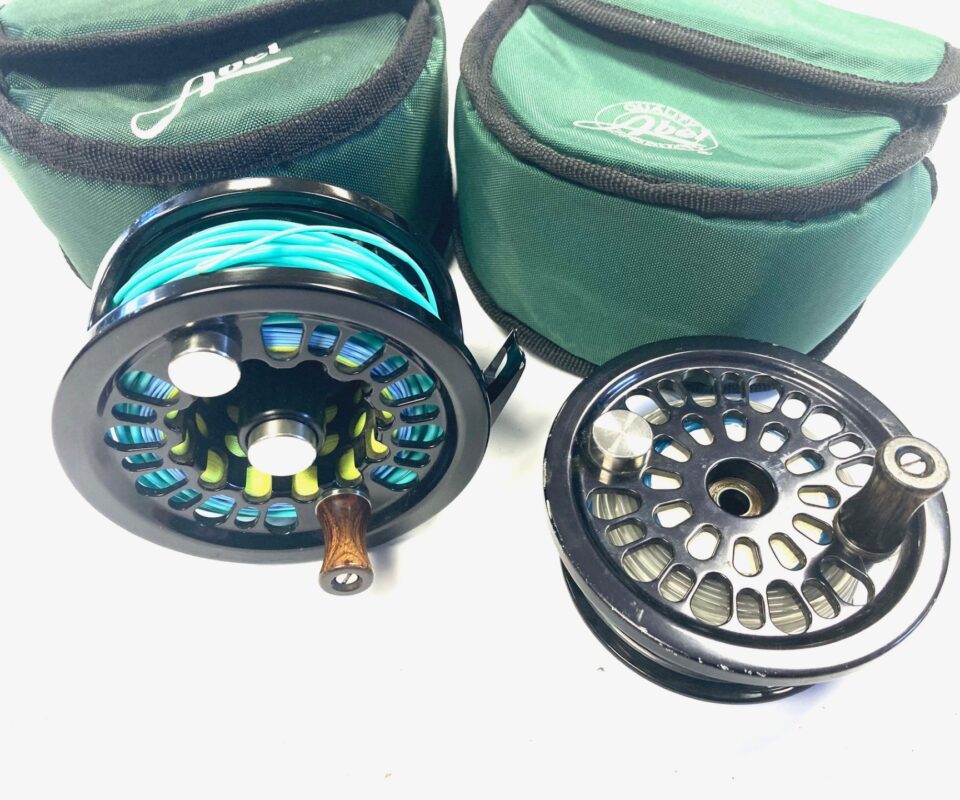 Abel USA Super 8 Saltwater Fly Reel Black Finish With Spare Spool + Padded Case