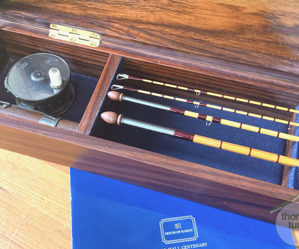 Alternative view of Hardy Pall Mall Centenary 2 5/8" Brass Perfect Reel & Rod Set 1892-1992 Ex Rare #063/100