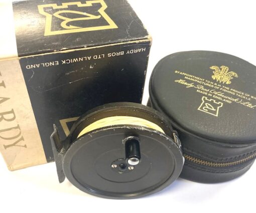 Hardy Viscount 140 light alloy classic fly reel with Hardy pouch and box