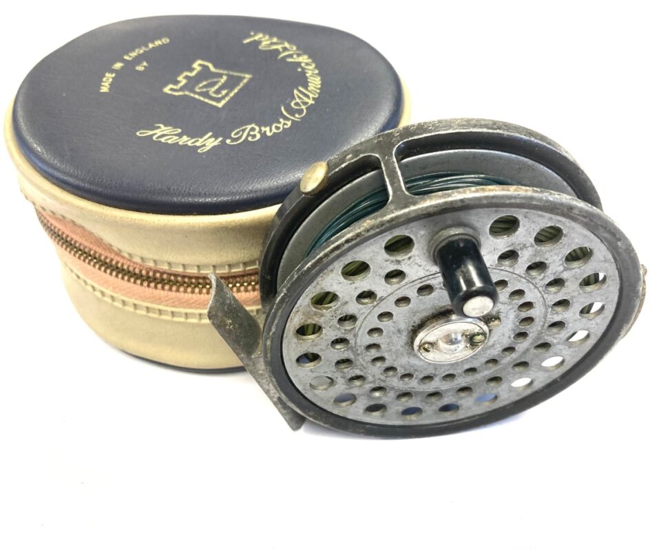 Hardy Princess 3.5″ vintage alloy fly fishing reel with Hardy case