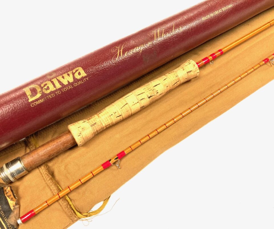 Daiwa Hexagon Whisker 9’ 2 Piece Carbon Fly Rod #6/8 Split Cane Finish With Bag And Case