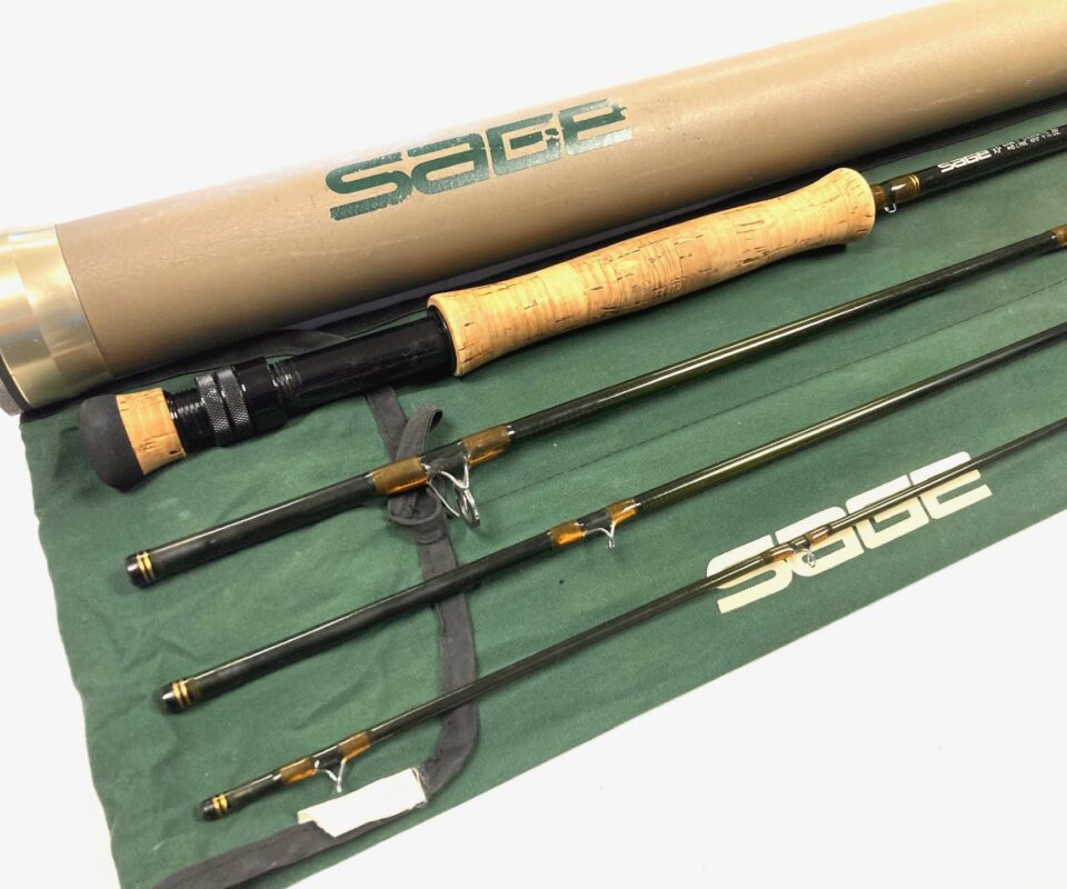 Sage XP 8100-4 Graphite IIIe 10′ 4 Piece Carbon Travel Fly Rod #8 Bag And Tube