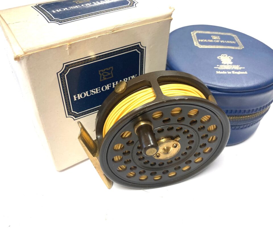 Hardy LRH Golden Lightweight 3 1/8″ Trout Fly Reel With Pouch And Box