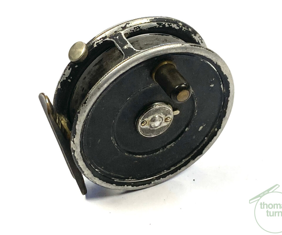 Hardy Uniqua 3-1/8″ vintage alloy trout fly fishing reel 2 screw latch