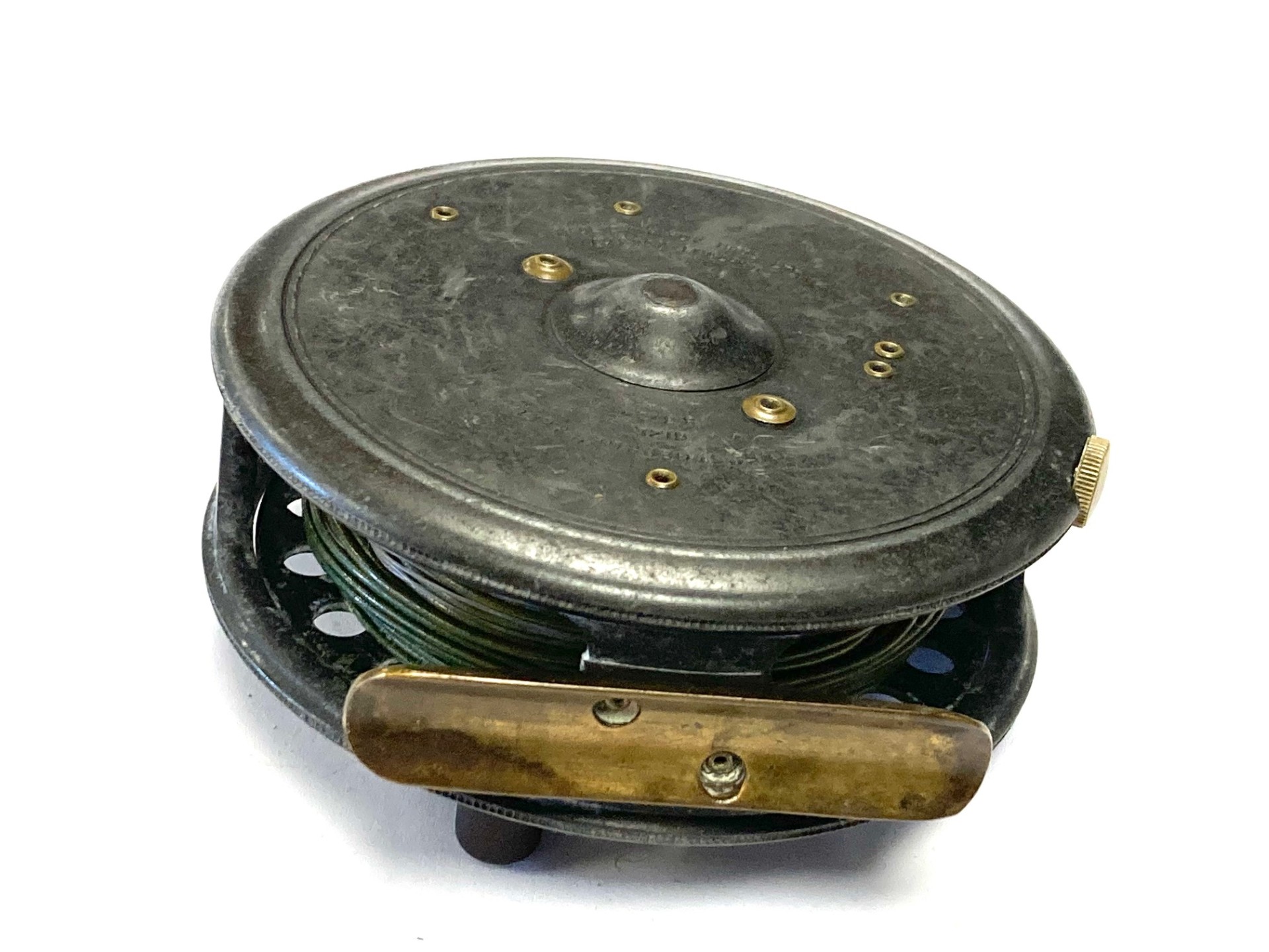 Hardy St George 3 3/4″ vintage fly reel 3 screw with agate guide RHW