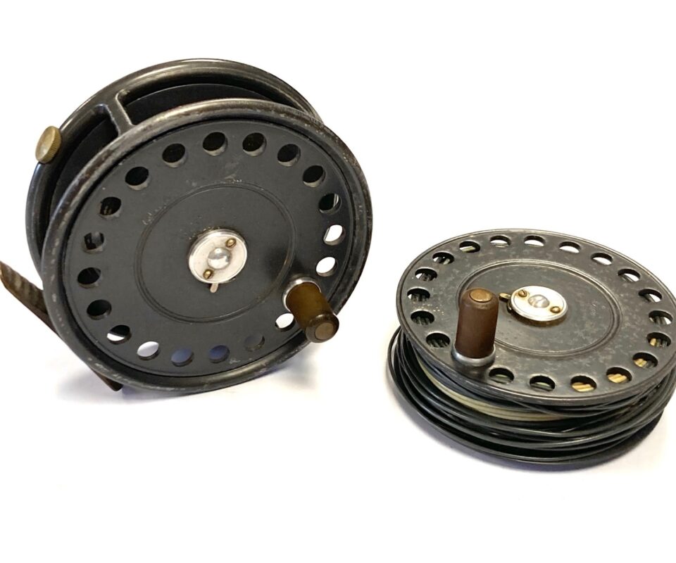 Hardy St John 3 7/8″ two screw trout fly reel with spare spool