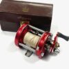 Abu Ambassadeur 6000 red reel with leather reel case