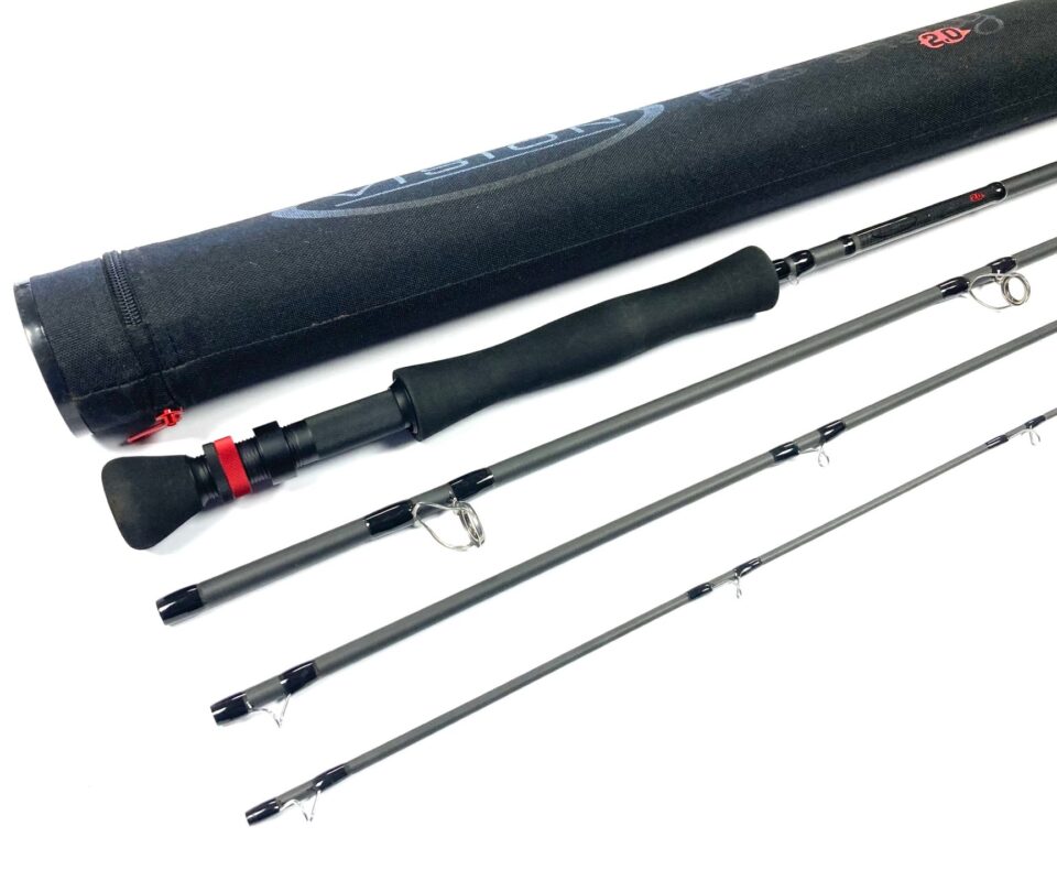 Vision 9' Big Daddy 2.0 4 Piece Trout Fly Rod Line #9 With Case Excellent Condition