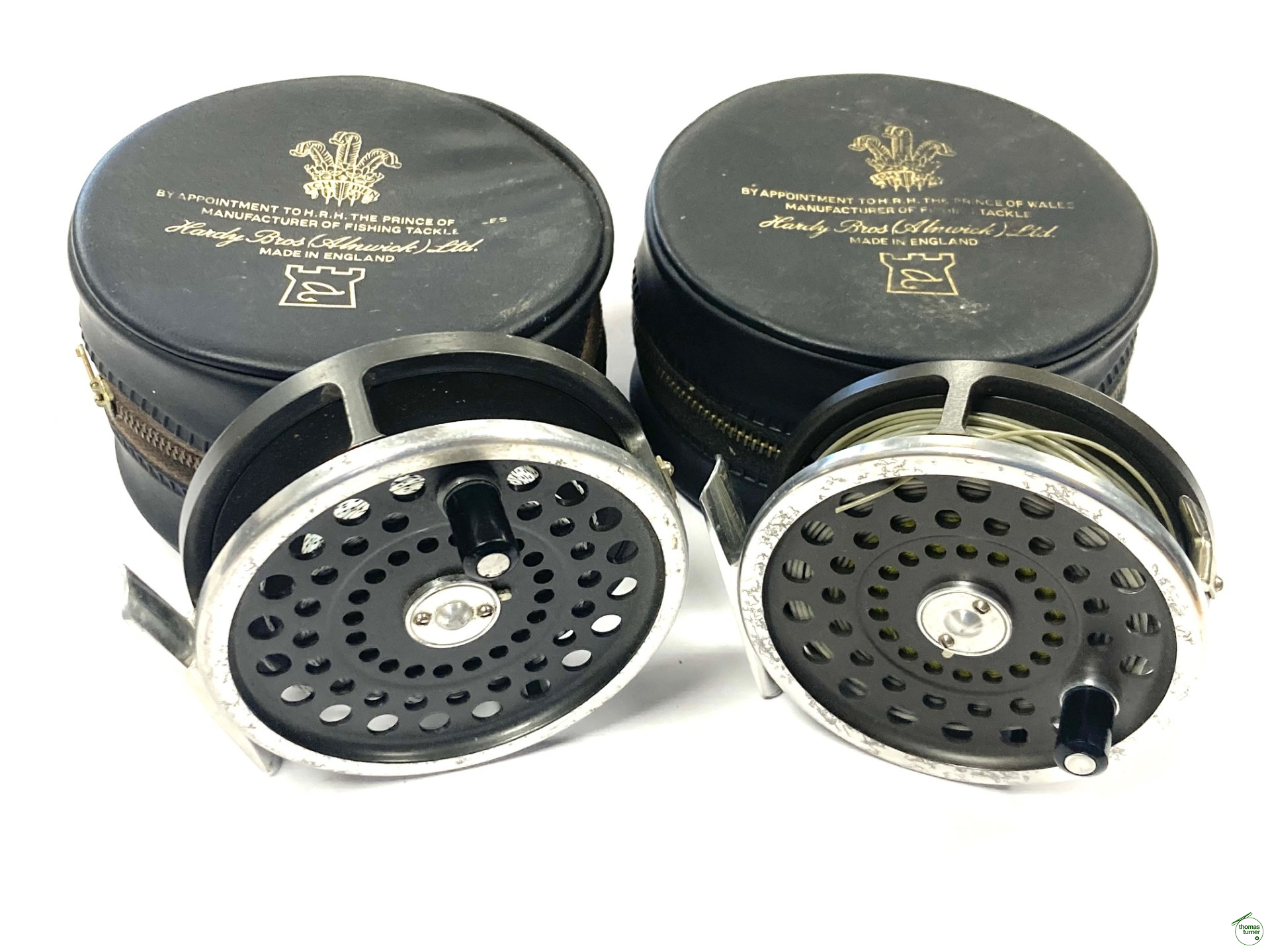 Pair of Hardy Marquis Trout Fly Reels #7 & #8/9 Plus Cases