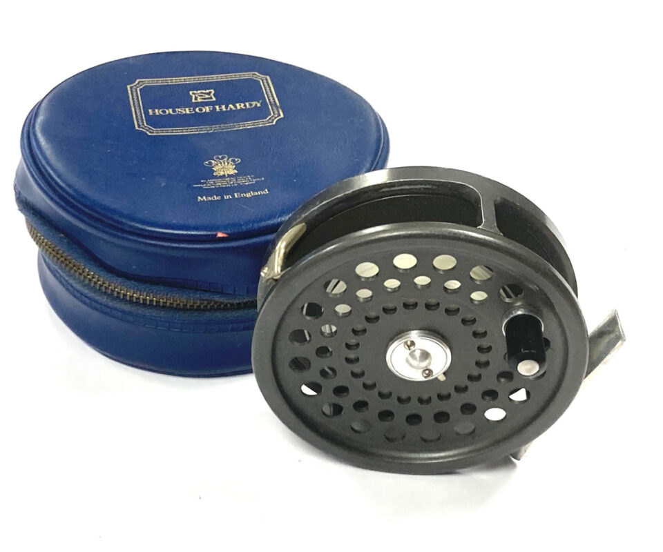 Hardy Marquis #8/9 trout fly reel with Hardy pouch