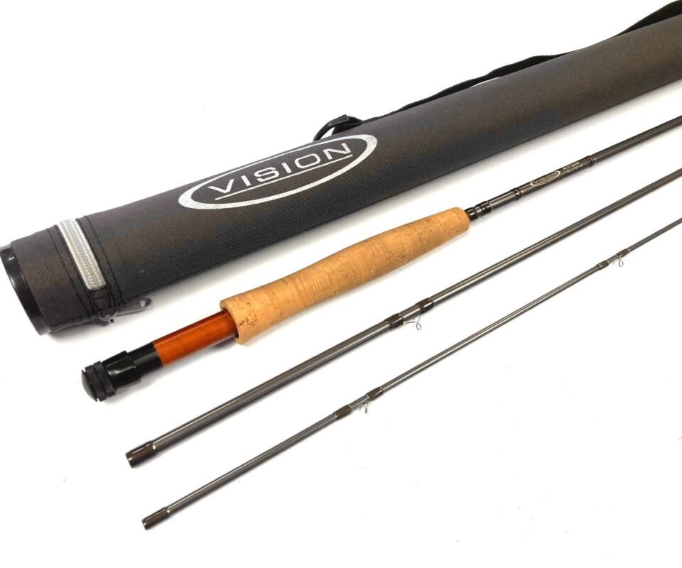 Vision ATOM 9′ Line #6 Trout Fly Rod In Case Superb