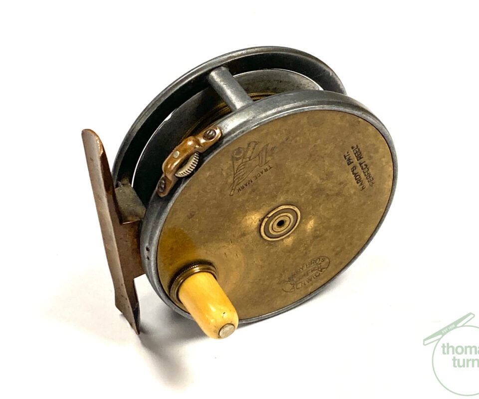 Hardy Perfect 3 1/16" Brass Face Narrow Drum Trout Fly Reel Rare
