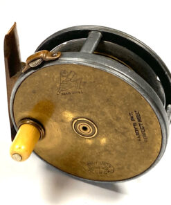 Alternative view of Hardy Perfect 3 1/16" Brass Face Narrow Drum Trout Fly Reel Rare