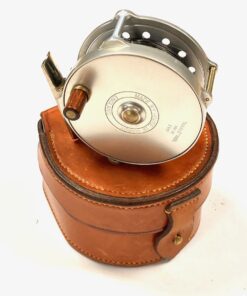 Hardy Bougle MK IV 3.5″ fly reel with pouch with fitted case