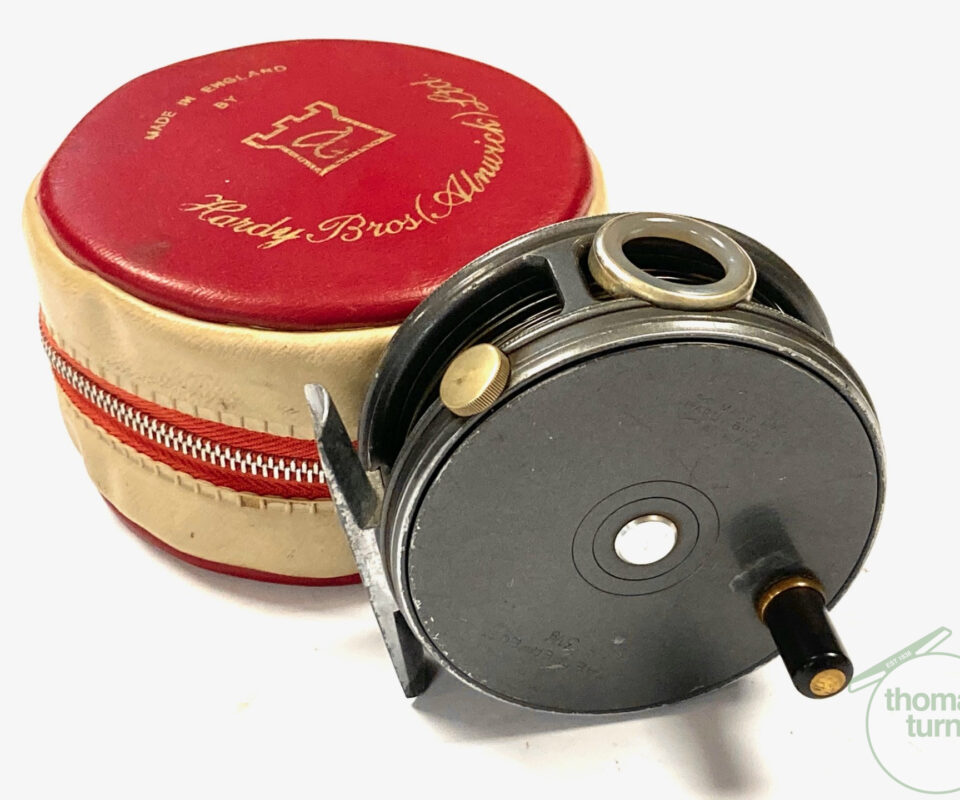 Hardy Perfect 3 1/8″ trout fly reel classic user with red case