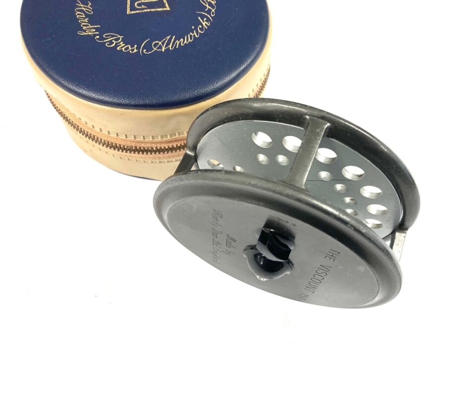 Alternative view of Hardy Viscount 150 vintage trout fly reel with case super condition