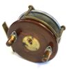Interesting Allcock's 4.5" Wood & Brass Reel With Slater Latch And Line Guard